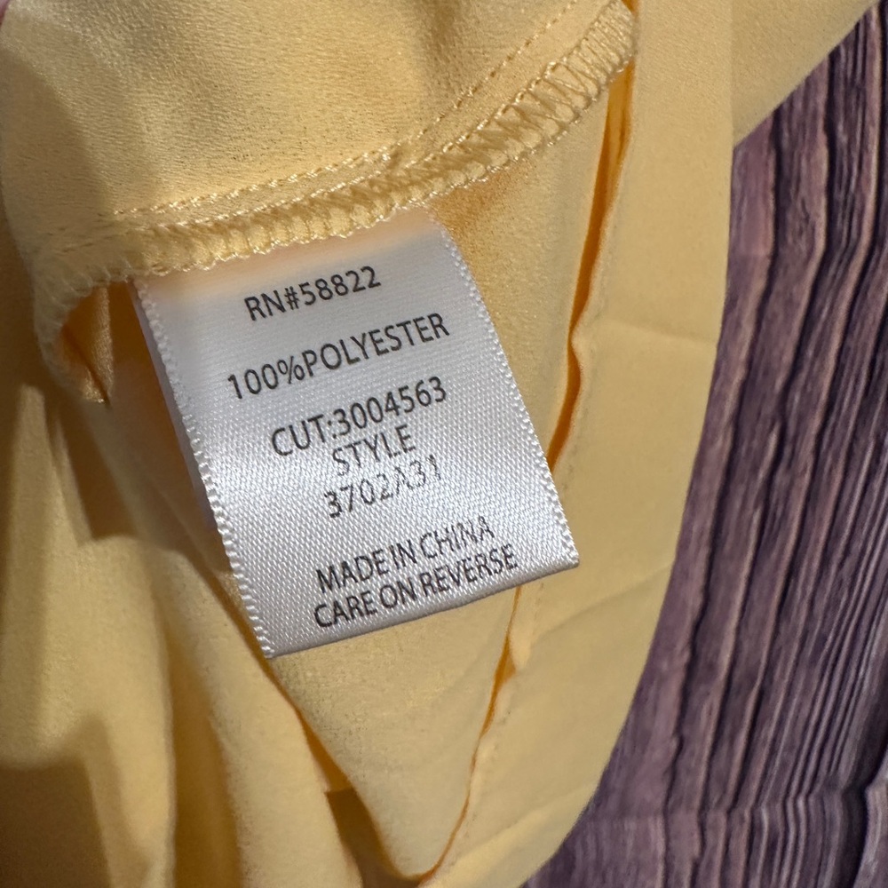 Max Studio sheer yellow top. New with tags. - Picture 2 of 6